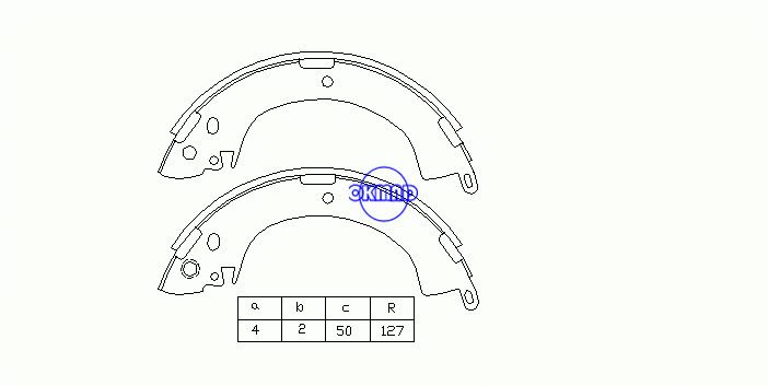 MITSUBISHI L200 L300 AJERO DONGNAN (SOUEAST) DELICIA Bus CHANGFENG LIEBAO CS6 Sapatas de freio FMSI: 1370-S524 OEM: MB699017 FSB249 K6664 GS8185, OK-BS022
